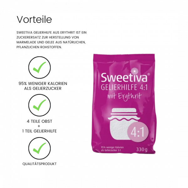 Sweetiva Gelierhilfe 4 zu 1 Vorteile
